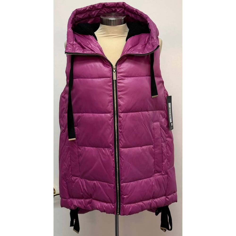 NEW NIKKI JONES women's high low vest in sugar plum